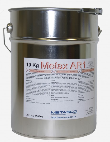 Metasco Metax AR1 - 10 liter - abrasiver Grundreiniger f. Eloxalflächen