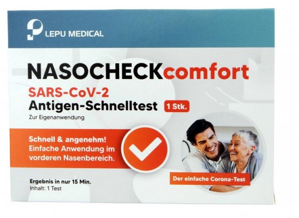Lepu Nasocheck comfort Covid-19 Antigen-Laien-Schnelltest (Einzelverpackung)